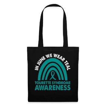 En juin, nous portons le syndrome de Tourette sarcelle - Sac en tissu - noir - Devant