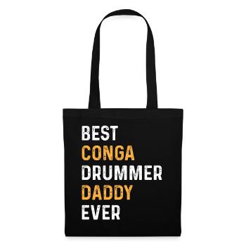 Daddy Conga Musicien - Meilleur batteur de Conga Daddy Ev - Sac en tissu - noir - Devant