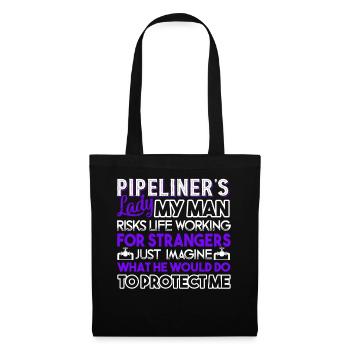 Pipeliner's Lady My Man Risks Life Working - Tote Bag - black - Front