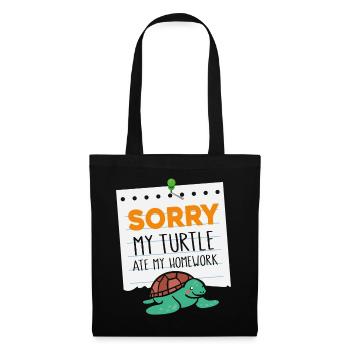 Sea Turtle Tortoise Sorry My - Tote Bag - black - Front