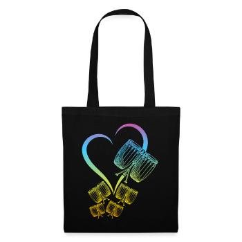 Conga Heart Conga Drum Conga Instruments - Tote Bag - black - Front