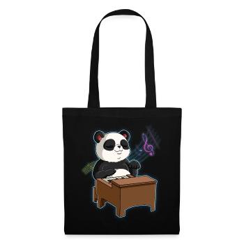 Panda Piano Player - Tote Bag - black - Front