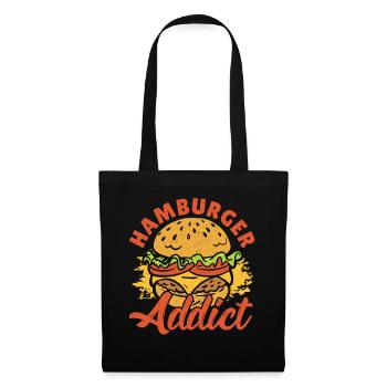 Hamburger Addict Hamburger Fast Food Lover - Sac en tissu - noir - Devant