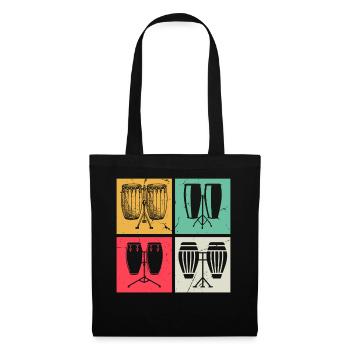 Retro Conga Drums Conga Instruments - Retro Congas - Tote Bag - black - Front