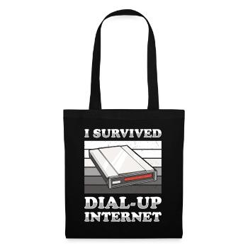 90s Nostalgia Retro 90s Dial Up - Tote Bag - black - Front