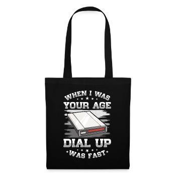 90s Nostalgia Retro 90s Dial-up Internet Vintage - Tote Bag - black - Front
