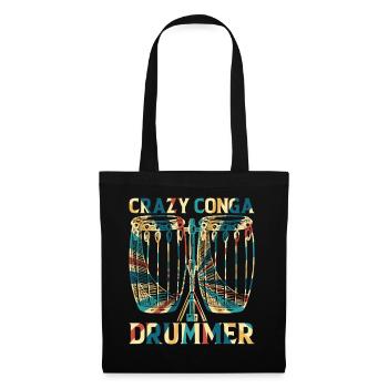 Crazy Conga Drummer - Conga Drums Conga Musician - Tote Bag - black - Front