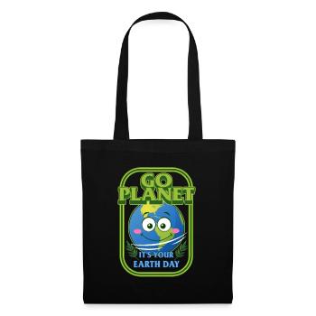Earth Shirt, Go Planet It’s Your Earth Day Tee, - Sac en tissu - noir - Devant