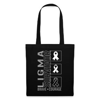 Ligma Disease Shirt, Ligma Survivor Brave Courage - Tote Bag - black - Front