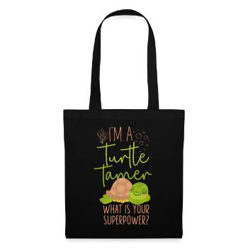 Sea Turtle Tortoise I'm A Turtle - Stoffbeutel - Schwarz - Vorne