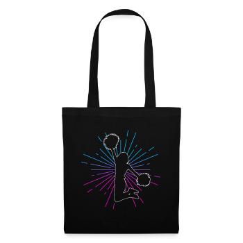 Cheerleader Cheerleading Design Sport Pompons Chee - Stoffbeutel - Schwarz - Vorne