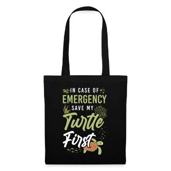 Sea Turtle Tortoise In Case Of - Tote Bag - black - Front