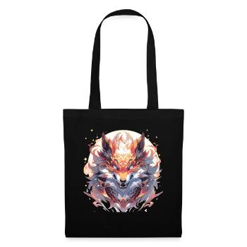 Renard Renard Renard Bébé Habitant de la forêt - Sac en tissu - noir - Devant