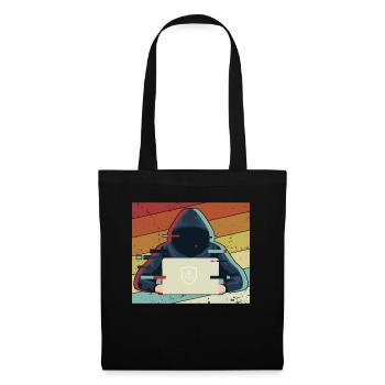 Retro Sniffer Ingénierie sociale Phishing Gris - Sac en tissu - noir - Devant