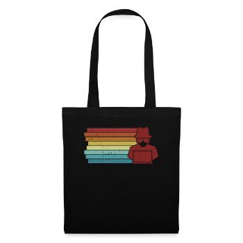 Rétro Social Engineering Phishing Sniffer Grey - Sac en tissu - noir - Devant