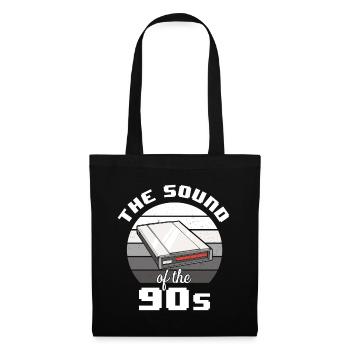 90er Nostalgie Retro 90er Einwahl Internet Vintage - Stoffbeutel - Schwarz - Vorne