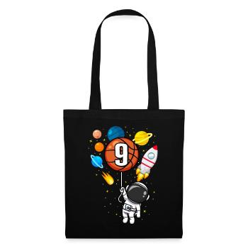 JHON Kids Birthday Astronaut 9 Years Old Birthday - Tote Bag - black - Front