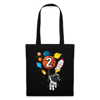 JHON Kids Birthday Astronaut 2 Years Old Birthday - Tote Bag - black - Front
