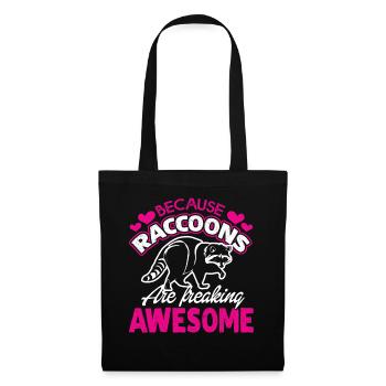 Raccoon Raccoons Are Freaking Awesome - Tote Bag - black - Front