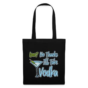 Amour, non merci, je vais prendre de la vodka 4 - Sac en tissu - noir - Devant