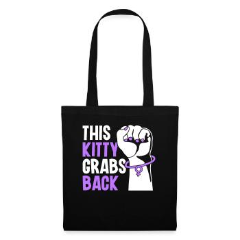 This Kitty Grabs Back - Activisme féministe - Sac en tissu - noir - Devant