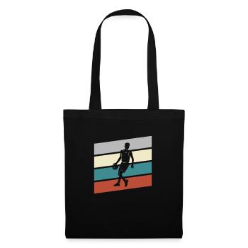 Basketball Retro - Stoffbeutel - Schwarz - Vorne