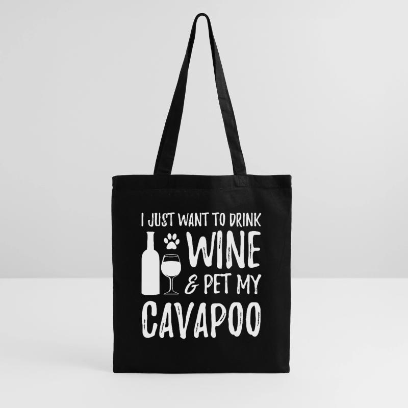 Vin et Cavapoo, pour Cavapoo Dog Sac en tissu
