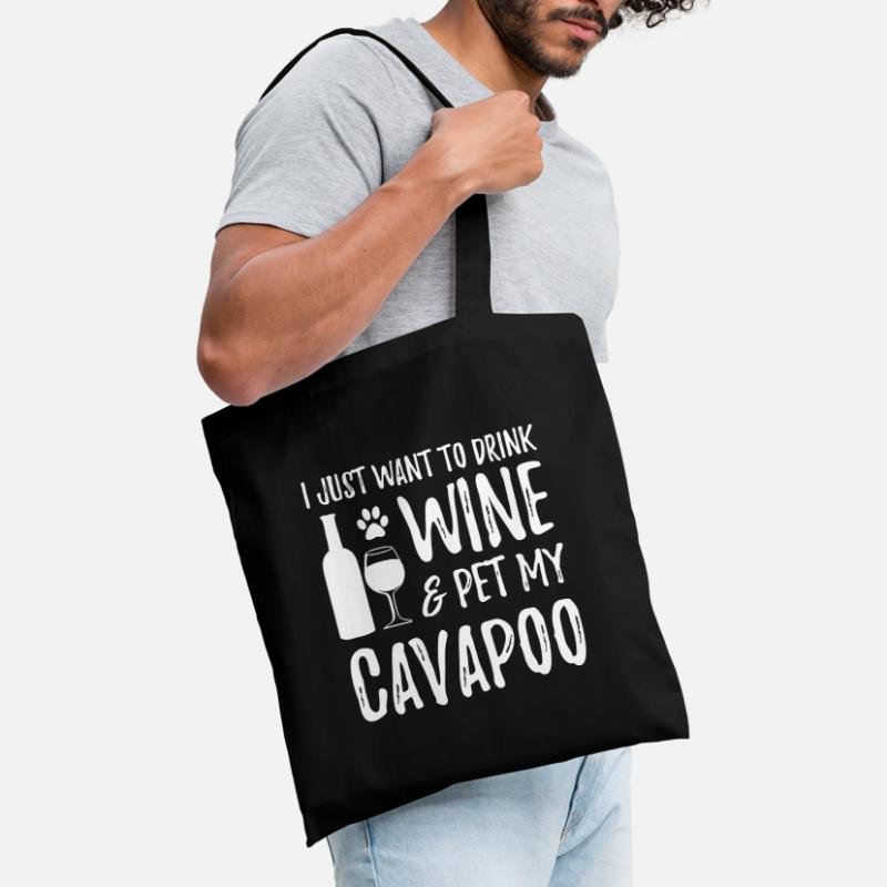 Vin et Cavapoo, pour Cavapoo Dog Sac en tissu