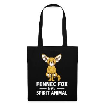 Fennec Fox Ghost Animal Fennec Foxes Propriétaire - Sac en tissu - noir - Devant