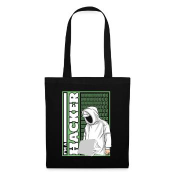 Je suis un hacker Ingénierie sociale Phishing Sniffer - Sac en tissu - noir - Devant