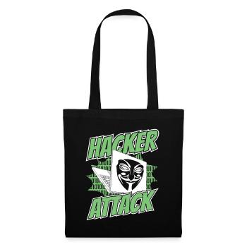 Attaque de hacker Social Engineering Phishing Sniffer - Sac en tissu - noir - Devant