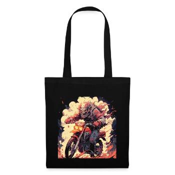 Skull Skull Motocross Dirt Bike - Sac en tissu - noir - Devant