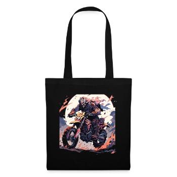 Skull Skull Motocross Dirt Bike - Sac en tissu - noir - Devant