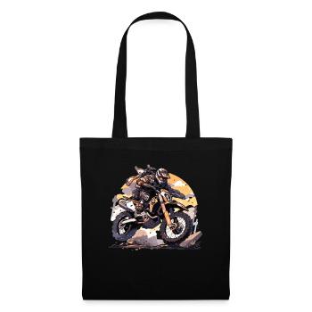 Motocross Sunset Vintage Enduros Enduro - Sac en tissu - noir - Devant