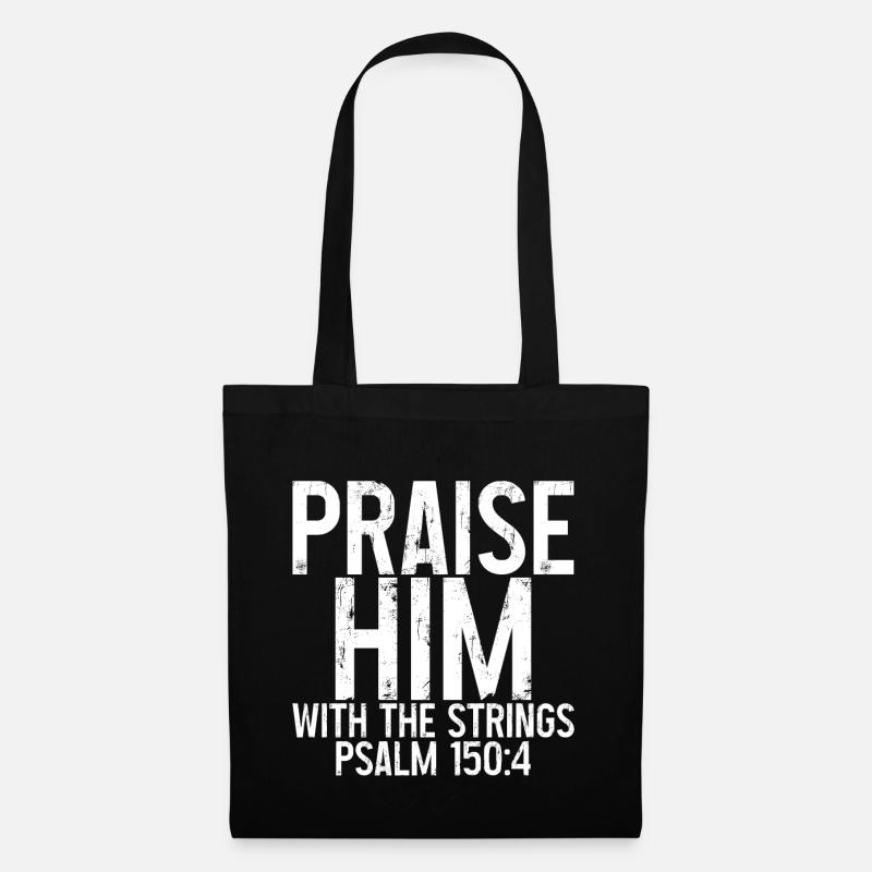 Praise Him With The Strings 3 - Stoffbeutel - Schwarz