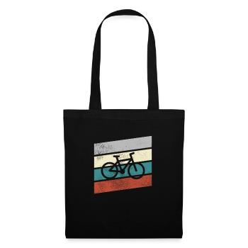 Vélo Rétro - Sac en tissu - noir - Devant