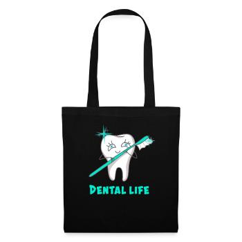 Dental Life - Stoffbeutel - Schwarz - Vorne