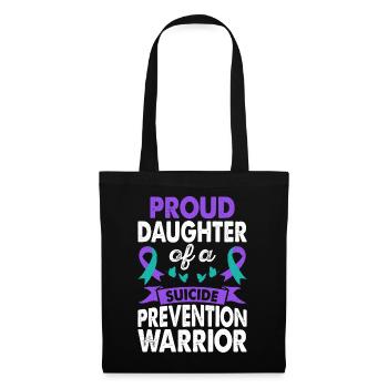 Fille du guerrier de la prévention du suicide - Sac en tissu - noir - Devant