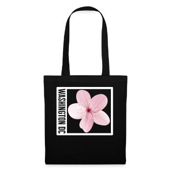 Washington DC Shirt, Cherry Blossom Floral Pop - Tote Bag - black - Front