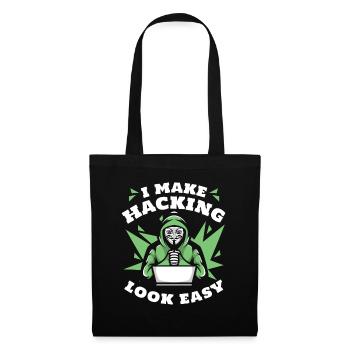 Je fais paraître le piratage facile Sniffer Social - Sac en tissu - noir - Devant