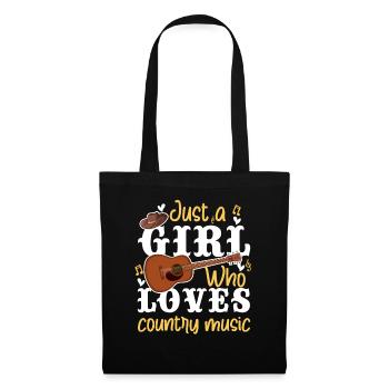 Just a girl who loves country music - Tote Bag - black - Front
