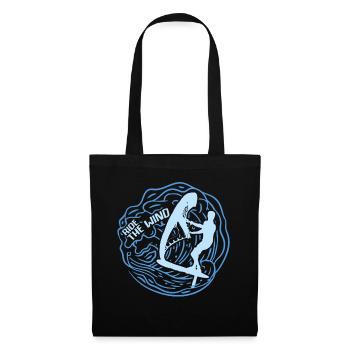 Ride The Wind Hydrofoil Wingfoil Wingfoiling - Tote Bag - black - Front
