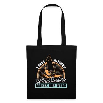 Windsurfing 7 Days Without Windsurfing Surfboard - Tote Bag - black - Front