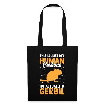 Juste mon rongeur costume de gerbille Gerbille - Sac en tissu - noir - Devant
