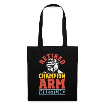 Retired Champion Arm Wrestling Arm Wrestler - Tote Bag - black - Front
