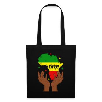 Black Lives Matter Shirt, One Africa Flag Map - Tote Bag - black - Front