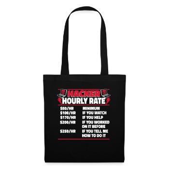 Hacker Horaire Sniffer Social Engineering - Sac en tissu - noir - Devant
