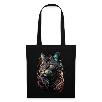 Mignon Maine Coon Cat Race Animal Lover - Sac en tissu - noir - Devant