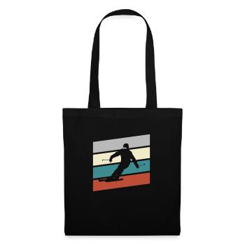 Ski Rétro - Sac en tissu - noir - Devant