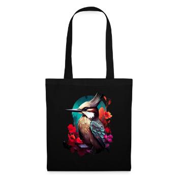 Niedlicher Specht Buntspecht Vogel Illustration - Stoffbeutel - Schwarz - Vorne
